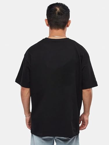 Image of Veirdo Pure Cotton Oversized Loose Fit Drop Shoulder Graphic Printed Men's Half Sleeve T-Shirt (Sizes: S to 2XL)