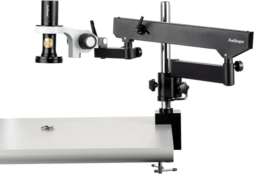 Image of AmScope - 1080p HDMI All-in-One Digital Microscope with Zoom Optics on Articulating Arm with Pillar - DM756H2D-APC