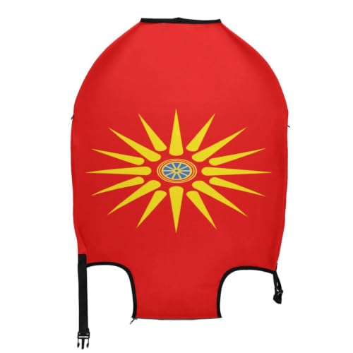 Housse de protection extensible drapeau macédonien pour valise classique - 2