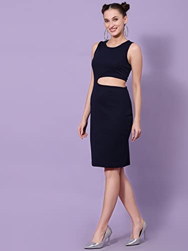 Image of OOMPH! Women's Polyester Blend Bodycon Knee-Length Dress Pack of 1