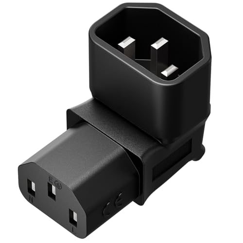 Adaptador de ángulo IEC 320 C14 a C13, pack 3 unidades miniatura 5