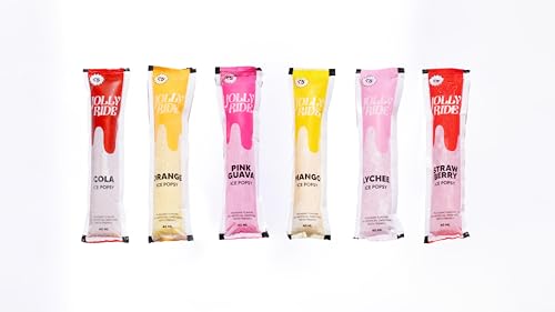Image of JollyRide Ice Popsy, Assorted Flavours (Cola, Orange, Pink Guava, Mango, Lychee, Strawberry), 40ml, Pack of 3(each pack 12pc)