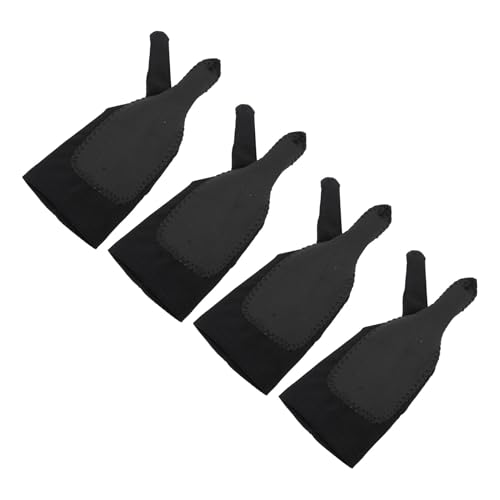 Guantes para dibujo digital, paquete de 4 piezas, para mano derecha e izquierda, diseño de 3 capas y dos dedos, elasticidad suave, ideal para tabletas gráficas (talla S) miniatura 3