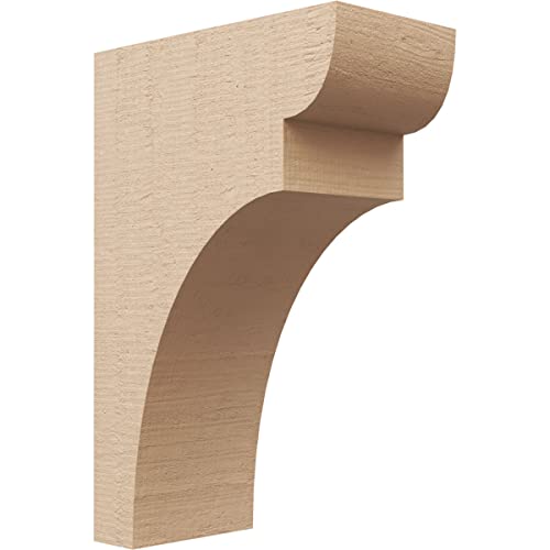 5"W x 10"D x 15"H Classic Yorktown Rough Cedar Woodgrain TimberThane Corbel, Primed Tan