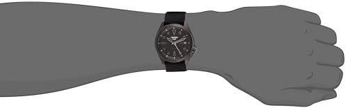 Seiko Men's 5 Sports Stainless Steel Automatic Watch with Nylon Strap, Black, 22 (Model: SRPE69)
