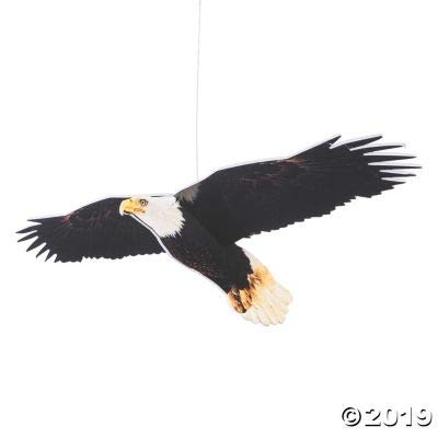 Fun Express3D Bald Eagle Hanging Decoration (Set of 6) Hanging Patriotic and Party Decor - VBS Vacation Bible School Supplies/Decor