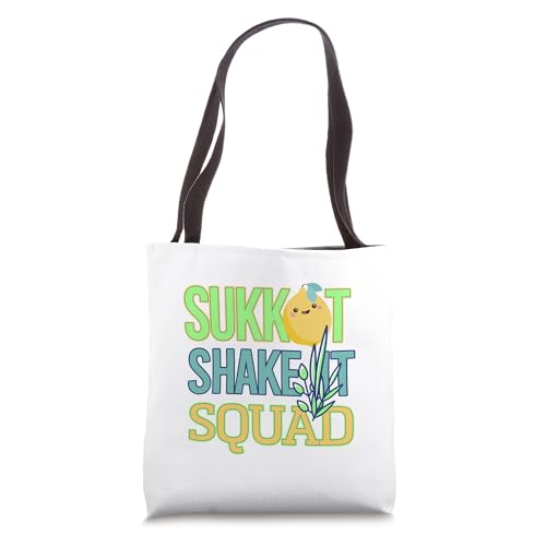 Sukkot Shake it Squaad Sukkah Sukkos Lulav & Etrog Tote Bag