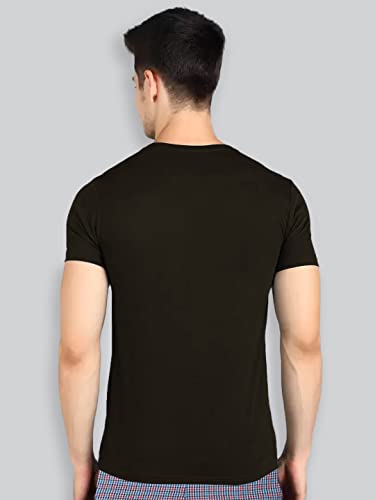 Image of Lux Nitro Pack of 2 Men's Round Neck Solid Tshirt Black
