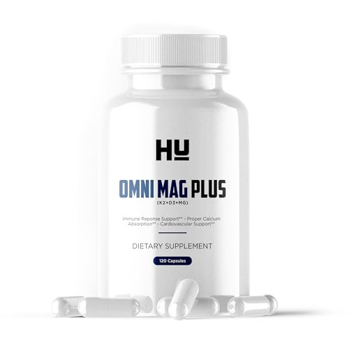 Human Performance Omni MAG Plus - Vitamin D3 K2 Magnesium Supplement - D3 5000 IU with K2 120mcg & Magnesium Glycinate - Bone Density, Heart & Immune Response Support - 120 Veggie Capsules