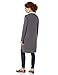 Amazon Essentials Women's Lightweight Longer Length Open-Front Long-Sleeve Cardigan Sweater (Available in Plus Size), Charcoal Heather, X-Large