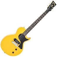 VINTAGE V120 ELECTRIC GUITAR- SINGLE CUT - TV YELLOW