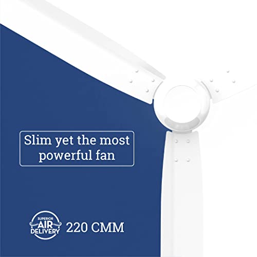 Image of Crompton Energion Cromair 1200mm (48 inch) High Speed 5S 28W Energy Efficient BLDC Regulator Compatible Ceiling Fan (Opal White), (5 Years Warranty)