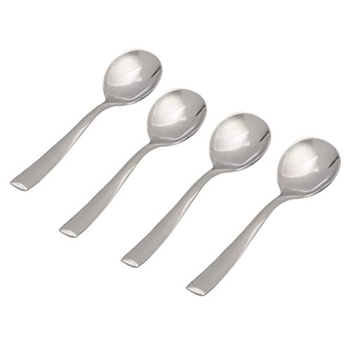 Home Centre Glister Dune Soup Spoon- Set of 6 - Silver