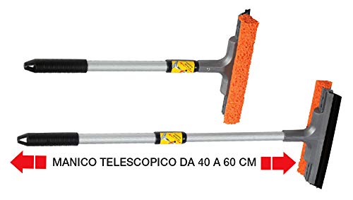 CORA 001128253 Scheibenreiniger mit Griff, Aluminium, Teleskopstange