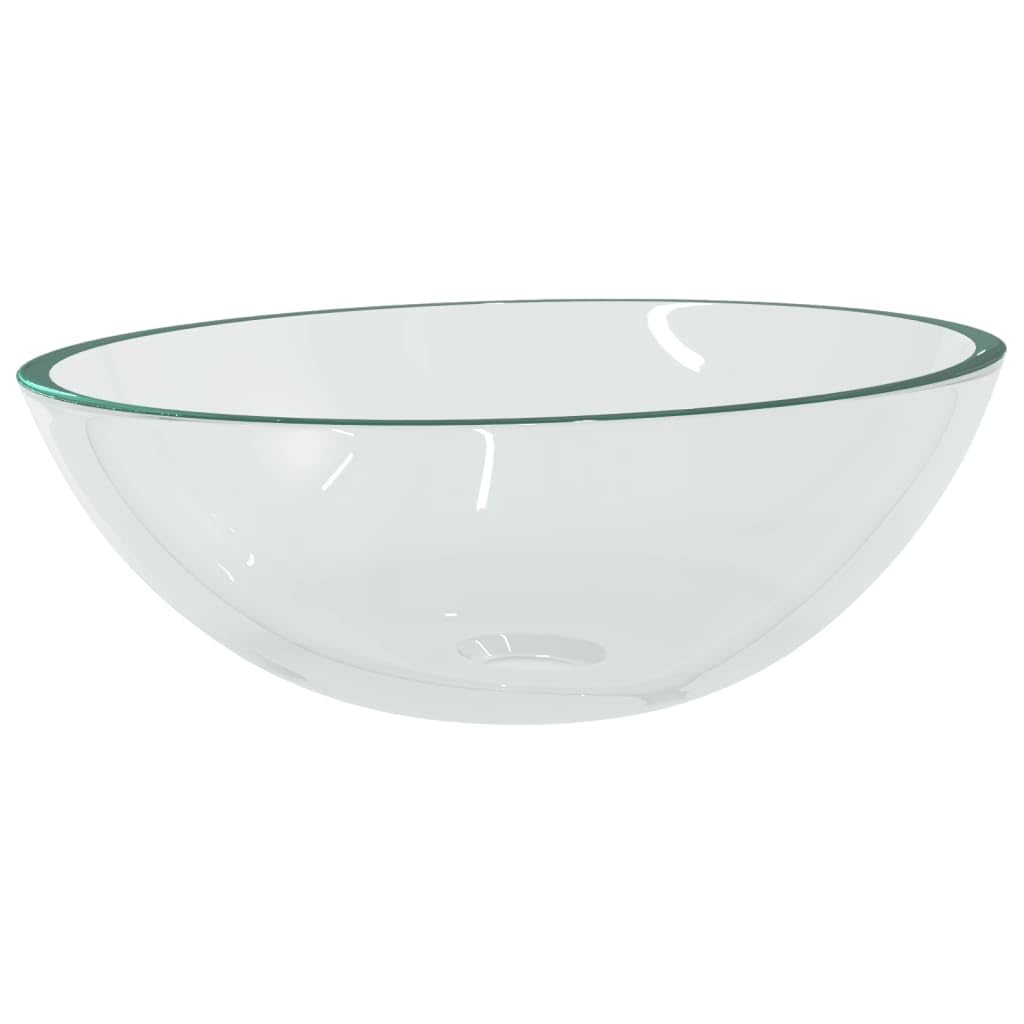 Lavabo de cristal de 50 cm para un aseo de invitados moderno y luminoso