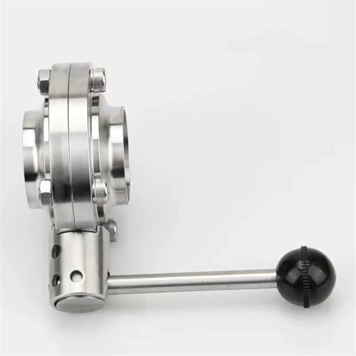 Válvula de control de flujo SS304 para regular caudal en tuberías sanitarias de 76mm 4