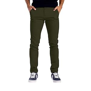 westAce Mens Chino broek Slim Fit Stretch Twill Casual broek