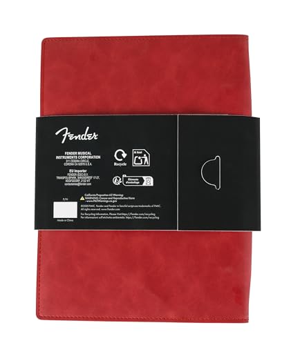 Carnet de notes de musique Fender rouge Dakota idéal pour composer en studio ou café - 6
