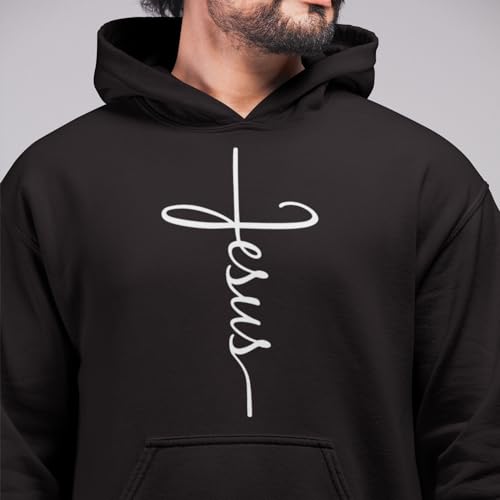 shop4ever Jesus Cross Hoodie Sweatshirts4