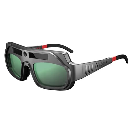 UNISOPH Selbstverdunkelnde Schweißbrille Solar-Schweißerbrille Verstellbare Komfort-Schweißschutzbrille für Argon-Lichtbogenschweißen Schweißerbrille zum Schweißschutz Blendfrei