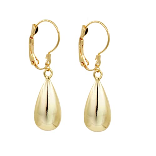 dh&yp French Style Simple Temperament Water Drop Dangle Earrings for Women, Independent Designer