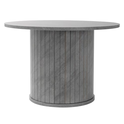 ML-Design Couchtisch rund Ø60 x 40 cm, Beton-Optik, Grau, Wohnzimmertisch mit überstehender Tischplatte, Beistelltisch ideal für Wohnzimmer, Kaffeetisch im modernen Stil, Sofatisch für Tee und Kaffee – Bild 5