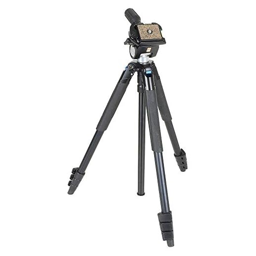 SLIK Sprint PRO III Reisestativ EZ w/SH-707E 2-Wege-Kopf für spiegellose DSLR-Kameras von Sony, Nikon, Canon, Fuji und mehr, Schwarz (611-853)