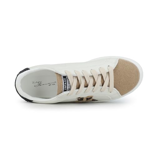 Image of VINTAGE HAVANA Women's Fashion Sneakers | Casual Lace up Low Top Tennis Shoes | Cute Trendy Dressy Sneakers