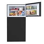 Kenmore 33 in. 20.5 cu. ft. Capacity Refrigerator/Freezer with Full-Width Adjustable Glass Shelving, Humidity Control Crispers, ENERGY STAR Certified, Black - Image 4