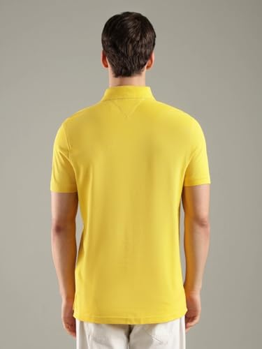 Image of Tommy Hilfiger Solid Regular fit Cotton Polo t-Shirt