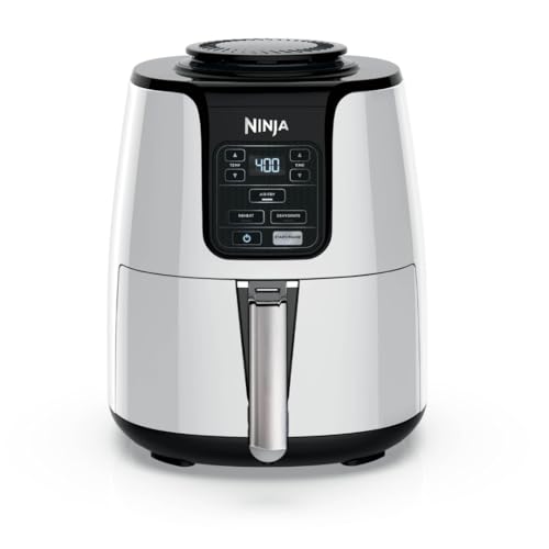 Ninja Air Fryer - 4-Quart Ceramic-Coated, 75% Less Fat, Fast Cooking, Multi-Function Air Fry, Reheat, Dehydrate, Dishwasher-Safe (White)