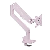 Pixio PS1S Wave Pastel Pink モニターアーム シングル パステルピンク かわいい 上下 左右 32インチ 24インチ 27インチ