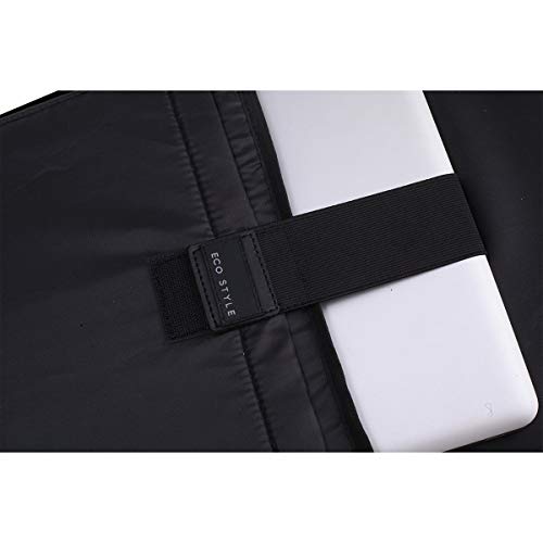 Eco Style 17" Unisex Black Modern Rectangular Daypack Backpack4