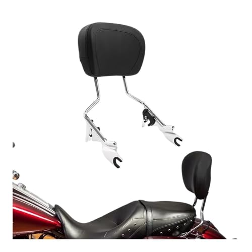 Sissy bar dossier amovible noir avec porte-bagages pour moto Touring Road King FLHR FLHX 2009-2025