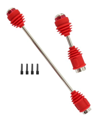 RCMYou Centor Drive Shaft Upgrades Part for 1/10 E-Maxx,Front Rear #45 Steel Centor Driveshafts CVD Hop-up,Replace #5151R,2-Pack,Red (More Powerful)