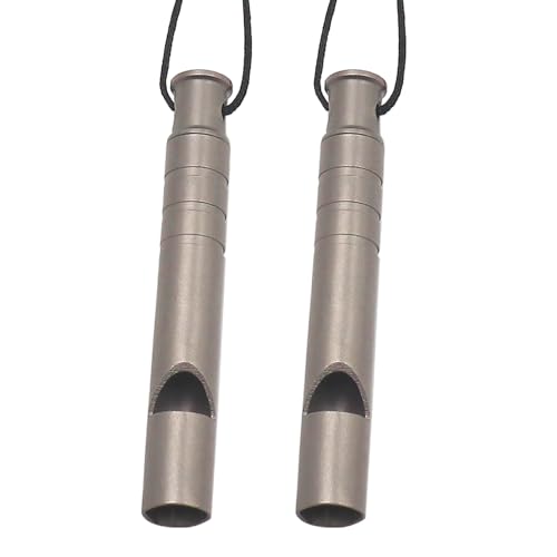 WANYI Fischietto Emergenza Titanio 120 Db con Cordino (2 Pezzi)