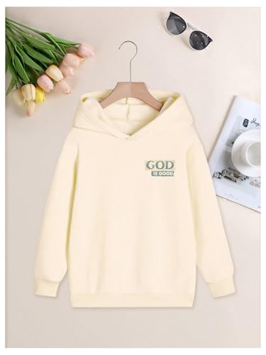 Floerns Girl's Cute Tropical Long Sleeve Hoodie Drop Shoulder Hooded Sweatshirts2