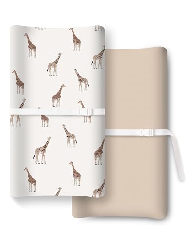 Image of TotChill Extra Stretchy Changing Pad Cover, Ultra Soft Premium Jersey Knit Changing Pad Sheets, Unisex for Boys Girls, Fits All Standard Changing Tables/Dresser Tops - 2 Pack