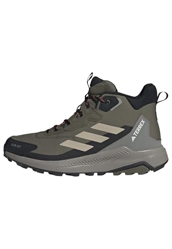 adidas Uomo Terrex Anylander Mid Rain.RDY Hiking Shoes, Olive Strata/Wonder Beige/Core Black, 42 EU