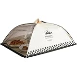 Ftyuiul 北欧風フードカバー 折り畳み式 虫よけネット 70×48cm 通気性メッシュ 傘型設計 洗える 軽量 バーベキュー/ピクニック/家庭用 ペット対策 食卓防塵 アウトドア 収納便利 キッチン用品 ポリエステル製 (長方形Bです)
