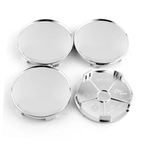 Cache-moyeux de roue anti-poussière 69mm en ABS rigide argenté