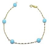 peso pulsera oro 18 quilates Una joya recién fabricada siguiendo las tendencias actuales, un clásico que reaparece para resaltar tu moreno! Segura y resistente con 5 turquesas y oro amarillo que queda siempre bien y va con todo, para que brilles con toda la fuerza del oro allá donde vayas! Y además llena de color!