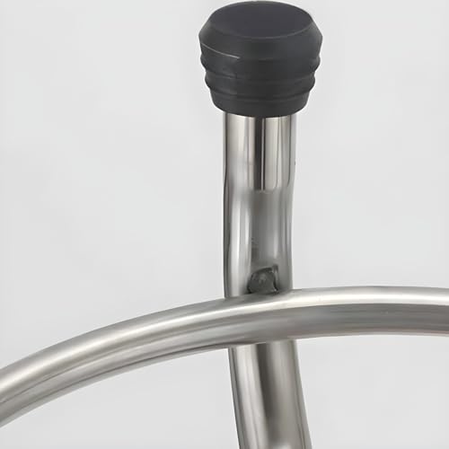 Taburete de bar estilo industrial, asiento redondo de acero inoxidable, para cocina (4 unidades, taburete corto de 20 pulgadas de altura) miniatura 6