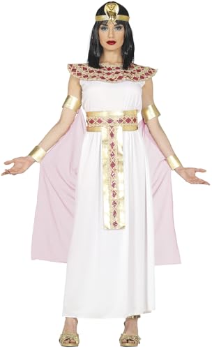 FIESTAS GUIRCA | Disfraz de Egipcia para Mujer (42-44/L) - Vestido, Capa y Cinturón - Disfraces de Egipto, Cleopatra y Faraona para Halloween, Carnaval y World Book Day - Ideal para Adultas