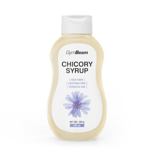 GymBeam Zichoriensirup - Natürliches Süßungsmittel Chicory-Syrup natürlicher Süßstoff Konsistenz wie Honig Süße vergleichbar mit Zucker kalorienarm ballaststoffreich verdauungsfreundlich 250ml