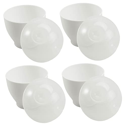 Mipcase 4 piezas Hueveras para Microondas Moldes para Cocer Huevos al Vapor Resistente Alta Temperatura Tazas para Cocina Fácil y Rápido Desayuno Nutritivo