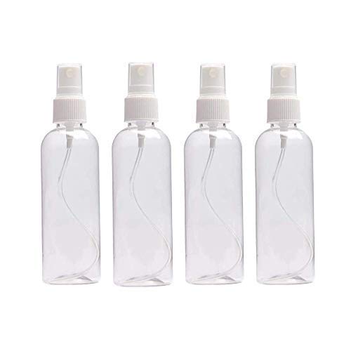 Bliss 100 ml Transparent Refillable Empty Spray Bottle for Home Office Car Travel Cleaning Sanitizer, Fine Mist (Transparent) Pack of 4-image-7