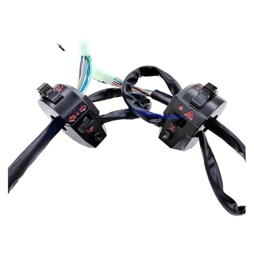 Interruptor motocicleta luz manillar moto mando control luz izquierda universal par negro