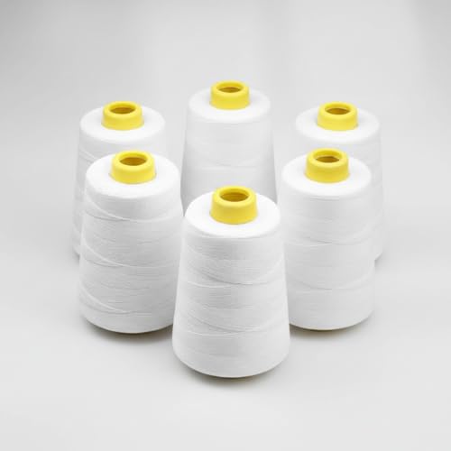 Hilo para máquina de coser industrial, 6 rollos resistentes miniatura 7