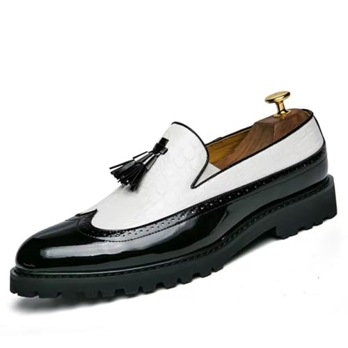 Men's Leather Low Heel Slip-On Business Oxford Shoes Fashionable Lace Up Comfortable Fashion Breathable Prom Business Wedding Dress Shoes Casual Formal Office Work Shoes